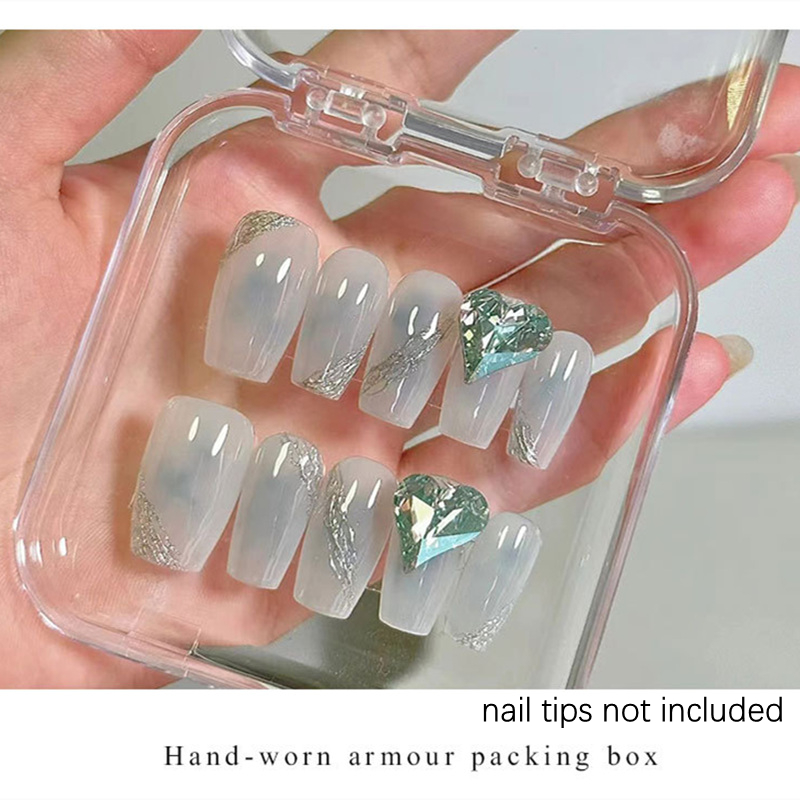 Portable Nail Art Box Storage Case Pink and Clear