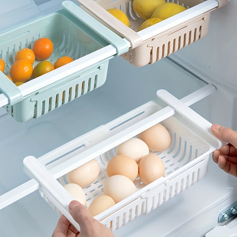 Retractable Fridge Drawer Organizer Food Fruit Containers for