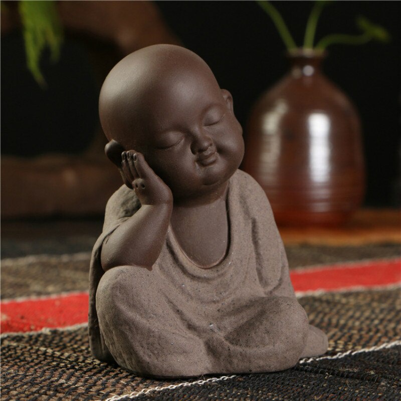 Cute Small Buddha Statue Ceramic Little Cute Buddha Statue - Temu