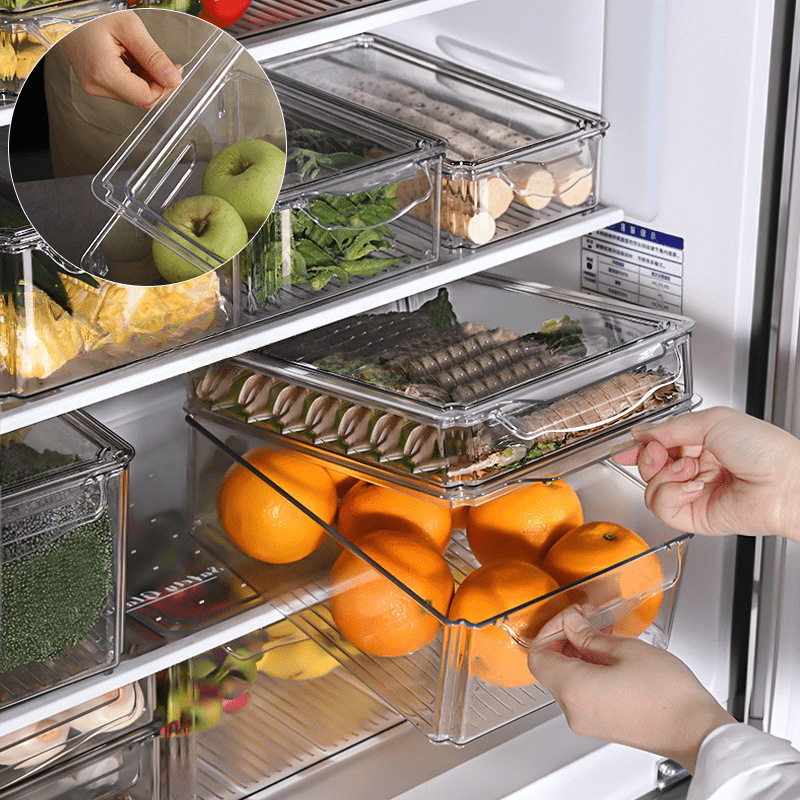 1pc Organizador Refrigerador Contenedores Plástico - Temu