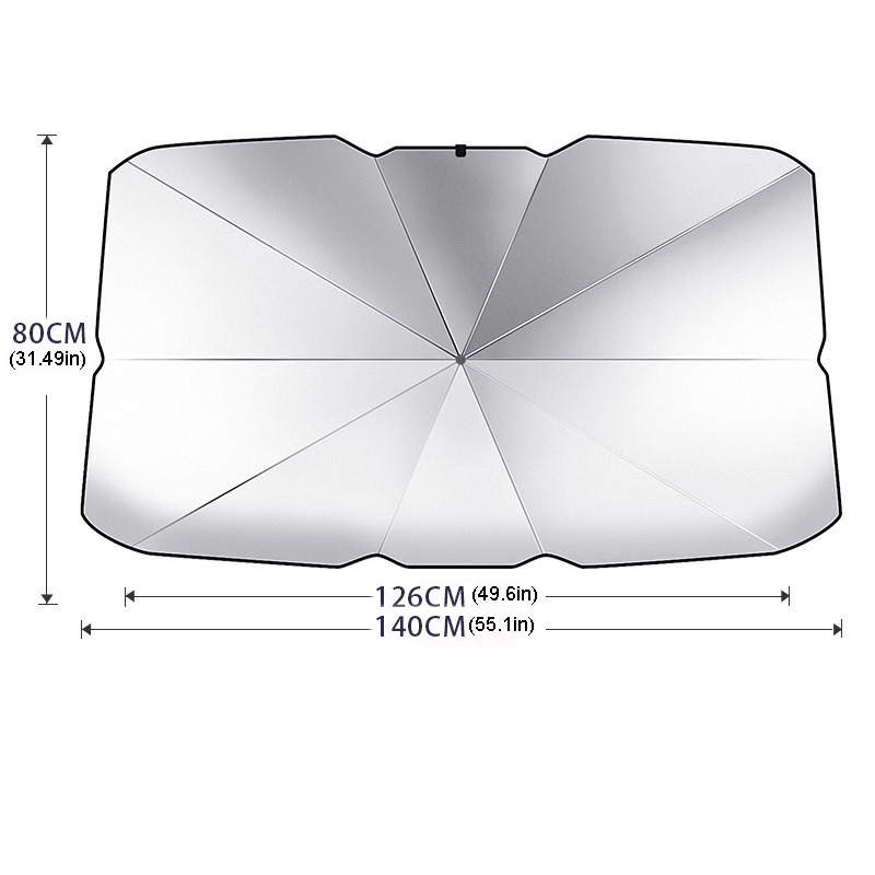 protect   from the sun with this portable foldable car windshield sunshade details 5