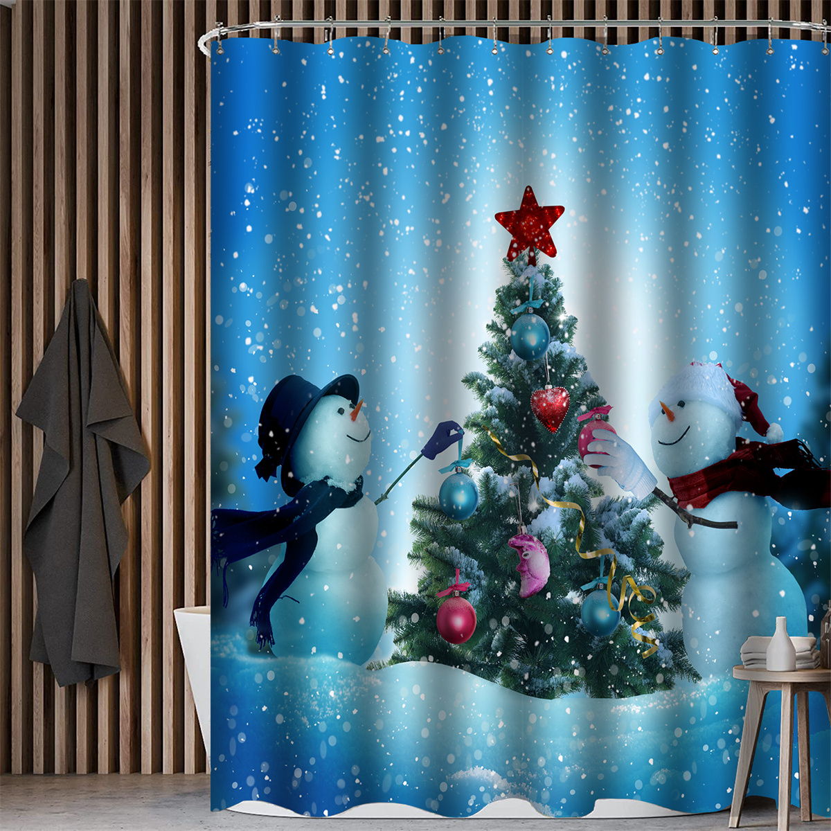  LOVE HOME DAY Cortina de ventana con diseño de gnomos de  Navidad, escenario de nieve de invierno, cocina, cortinas ajustables con  globos, cortinas de 52 x 63 pulgadas para sala de
