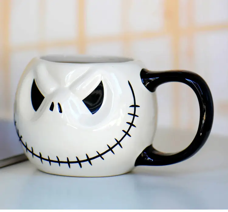 1pc, Halloween Ghost Coffee Mug, 400ml/13.5oz Ceramic Coffee Cups, Cute  Kawaii Water Cups, Summer Winter Drinkware, Birthday Gifts