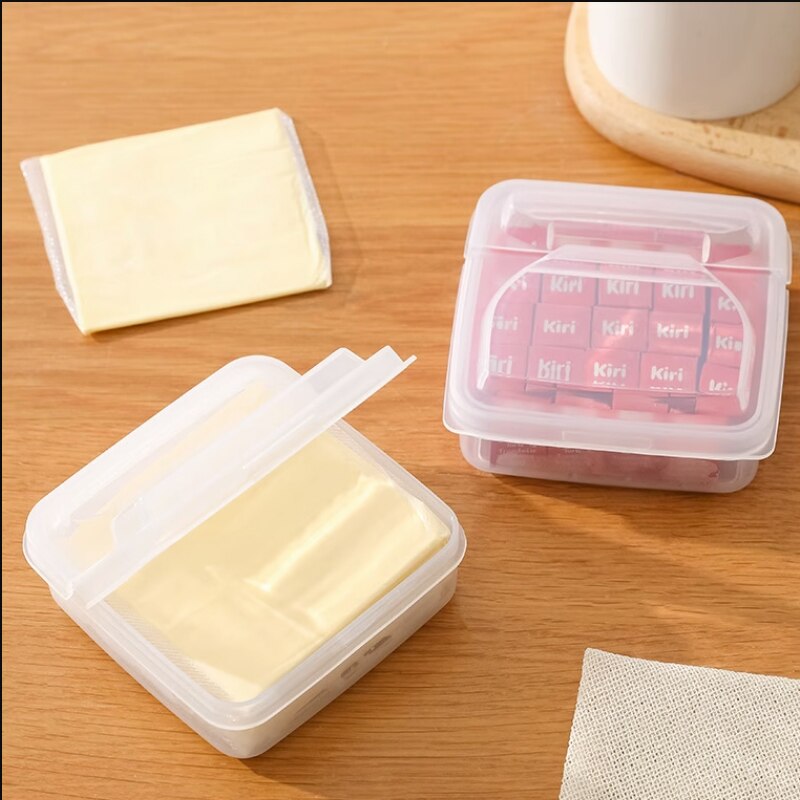 Refrigerator Cheese Storage Box With Airtight Lid 90-degree