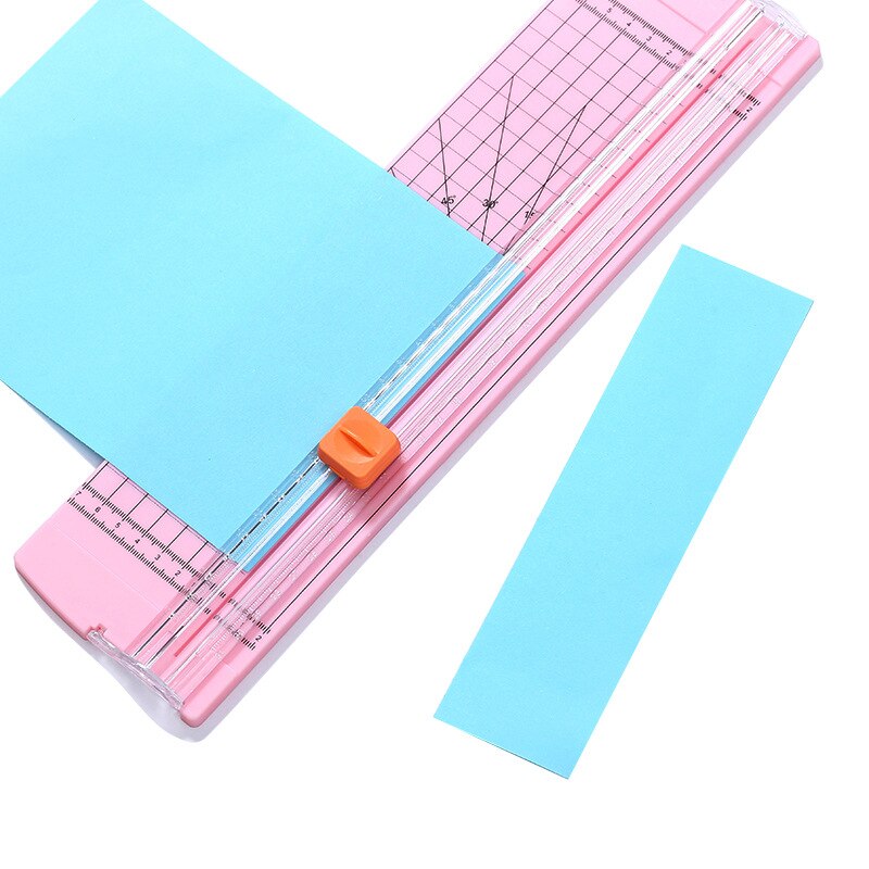 A4 Paper Cutter Photo Trimmer Durable Side Ruler Crafts Paper Cutting Machine Lightweight Mini for Office Home Stationery Paper Coupon White, Size