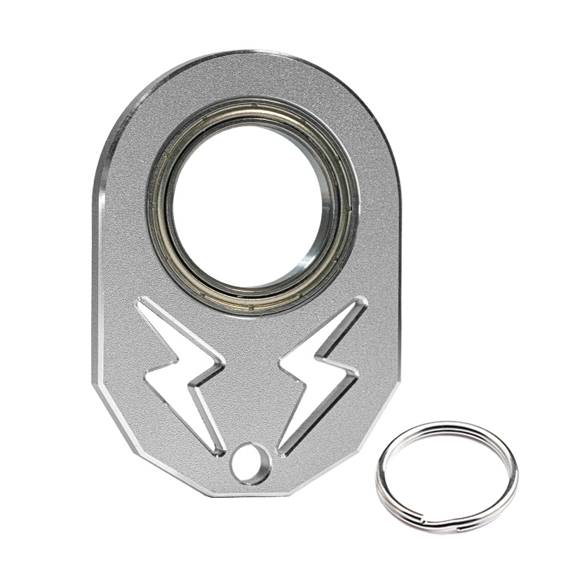 Opolski Keychain Fidget Spinner Heavy Duty Metal Stress Relief Pocket Size Key  Ring Index Finger Exercising Spinning Toy 