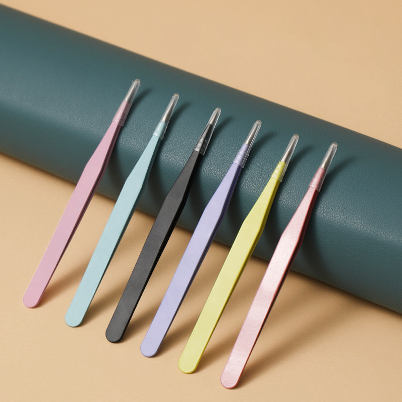 

Colorful Stainless Steel Tweezers Nail Art Decoration Tools Rainbow Color Rhinestones Picker Nail Art Picking Tools