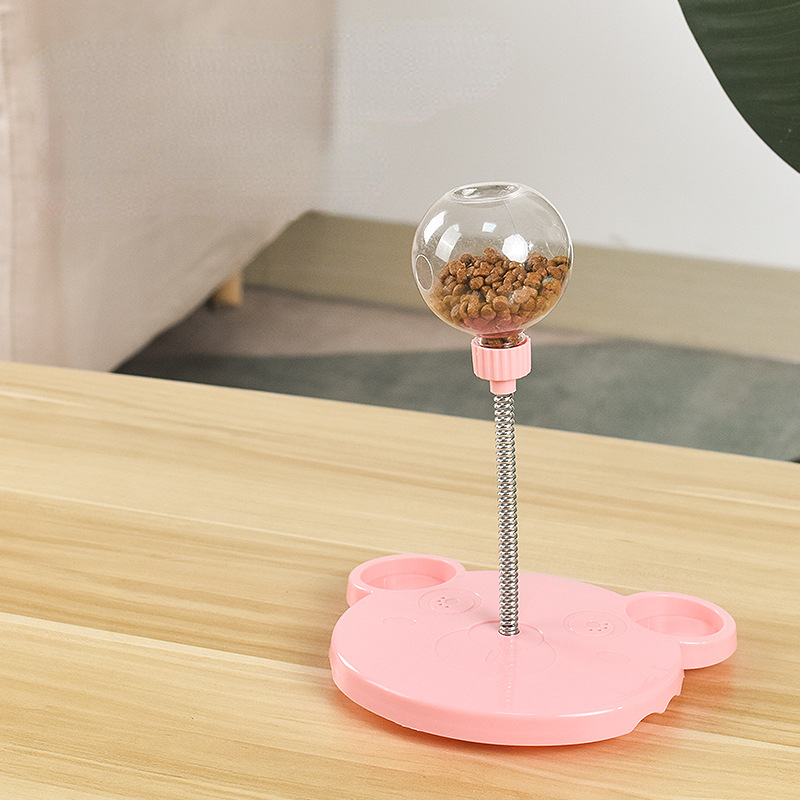 Interactive Cat Feeder Toy - Swinging Ball With Leaking Food