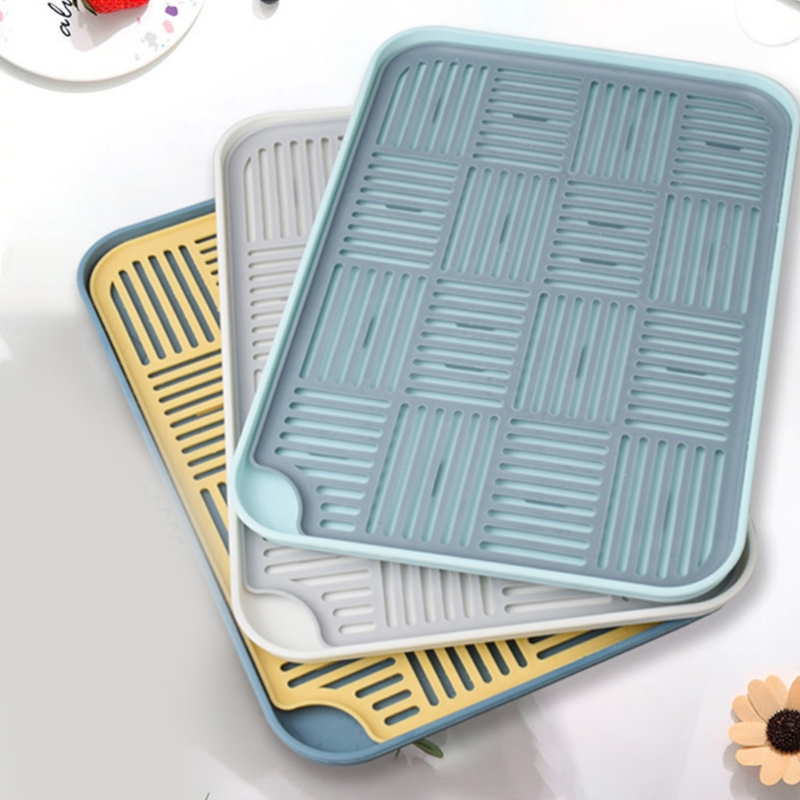New Kitchen Dishes Drain Storage Trays Dish Cup Drying Mat Drainer