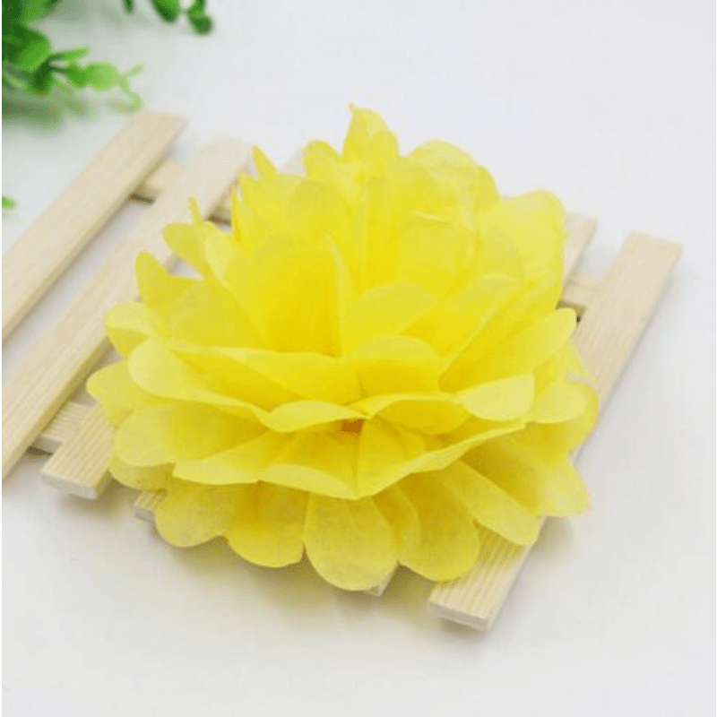 10pcs yellow Pom Poms Tissue Paper Flower Ball Easter Decoration -  AliExpress