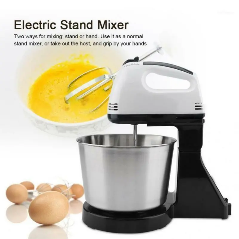 100w electric kitchen stand mixer beater 2l stainless steel bowl 7 speed black details 5