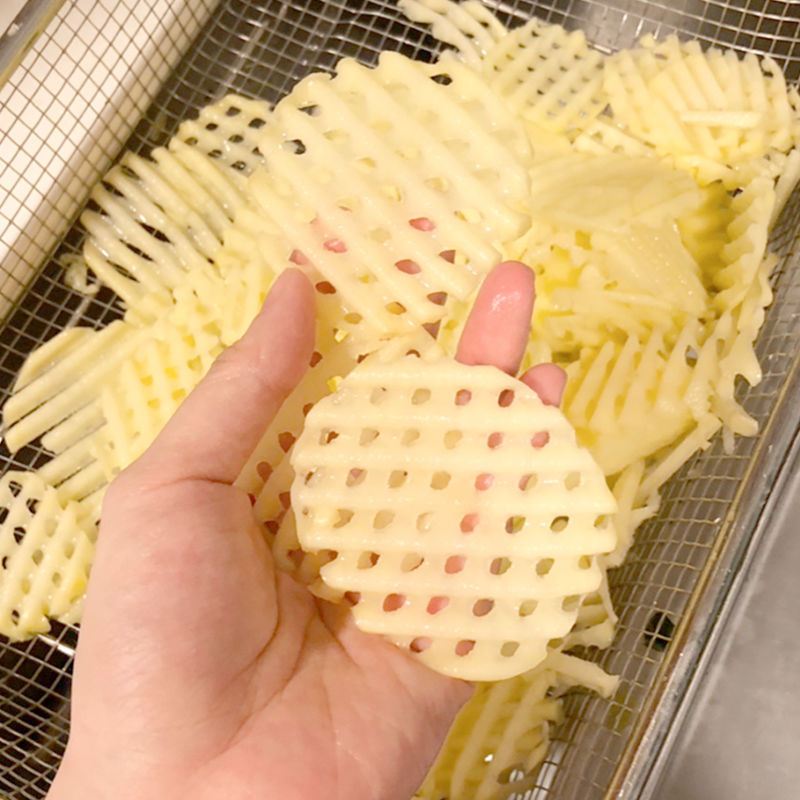 Fry Potato Cutter Slicer Stainless Steel Cut Waffle Slices