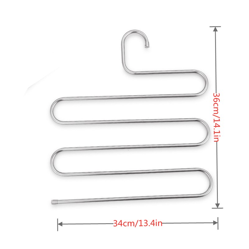 organize your closet with these durable multilayer stainless steel s shape hangers 2