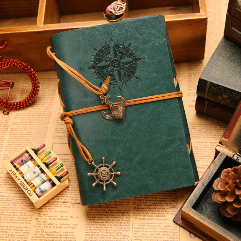 Vintage Pirate Bundle Book Pu Leather Notebook Portable - Temu