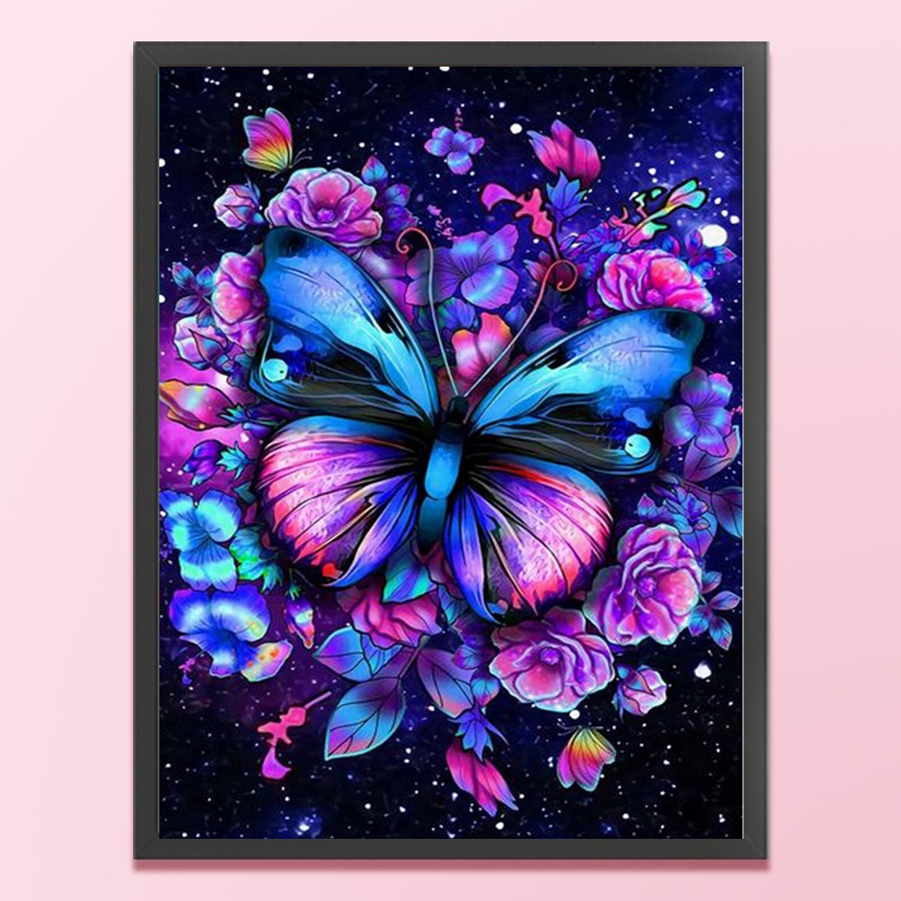 Diy 5d Diamond Painting Kits Adults Butterfly Flower Purple - Temu