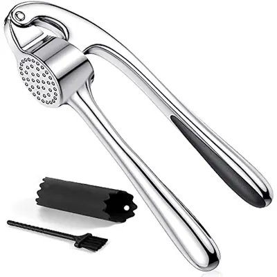 1pc Garlic Press, Stainless Steel Garlic Mincer & Peeler, Rust Proof Garlic  Crusher, Removable Inner Dish Design For Easy Clean - AliExpress