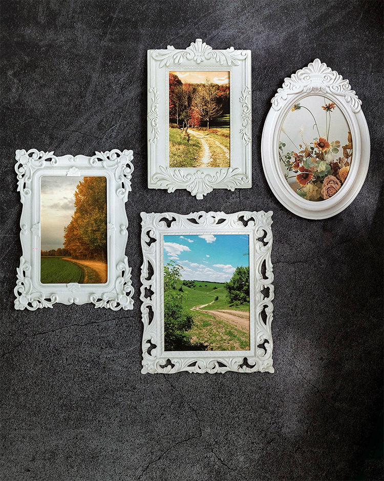 Hollow Relief Retro Frame Collage Card Romantic Encounter - Temu