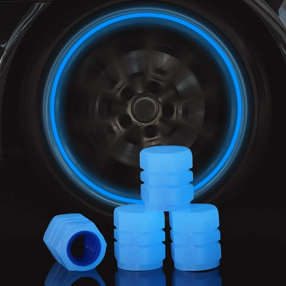 Acheter Bouchons de Valve lumineux pour pneus de voiture, 4 pièces,  anti-poussière, étanche, Fluorescent, couverture de tige de jante de pneu  de roue verte verte