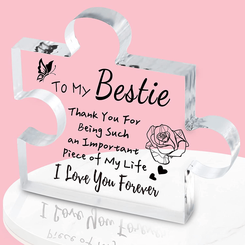 

1pc, Gifts For Women, Engraved Puzzle Acrylic Plaque 3.94 X 3.94 Inch (about 10 X 10 Cm), Birthday Gifts For Women Friendship, Friendship Gifts For Women Men Girls Her, Gifts For Good