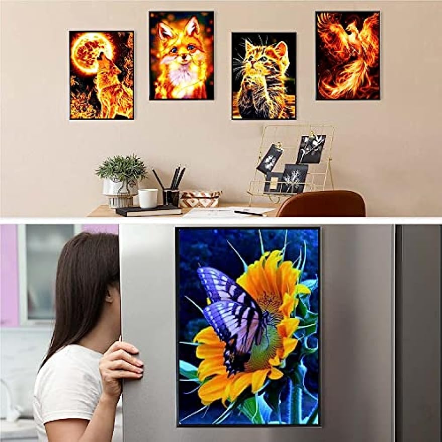  NAIMOER 2Pack Diamond Painting Frames, Frame for 30x40cm Diamond  Painting Canvas, Magnetic Diamond Art Frame Self-Adhesive, Painting Frames  for Wall Door Decor Internal size 25x35cm (Silver) : Arts, Crafts & Sewing