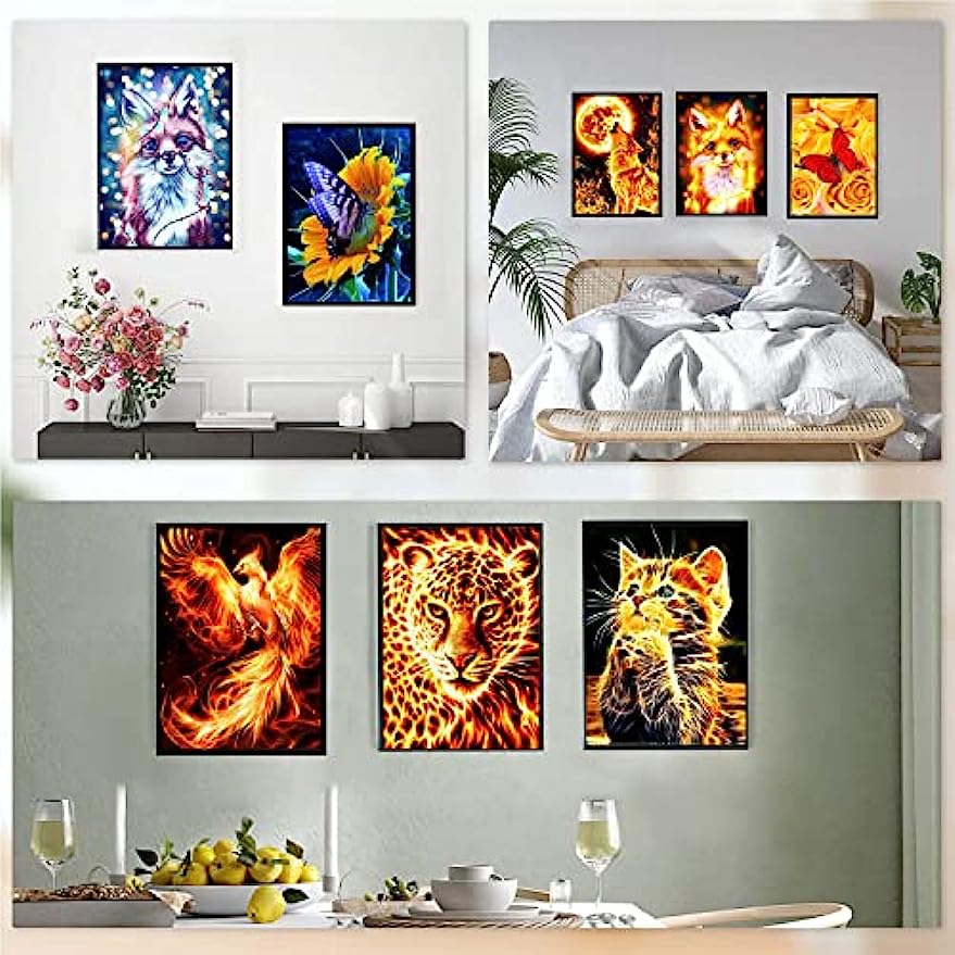 2-Pack Diamond Painting Frames, Wood Frames for 12x16in/30x40cm Diamond  Painting Canvas, Display 10x14, Wall Gallery Diamond Picture Frames (Wood)  