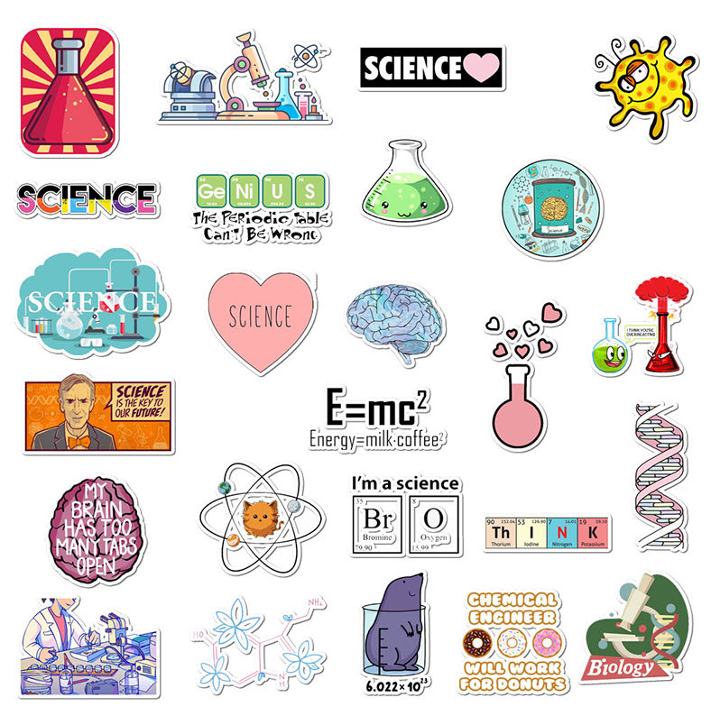 Science Lab Stickers Vinyl Waterproof Cartoon Stickers For - Temu