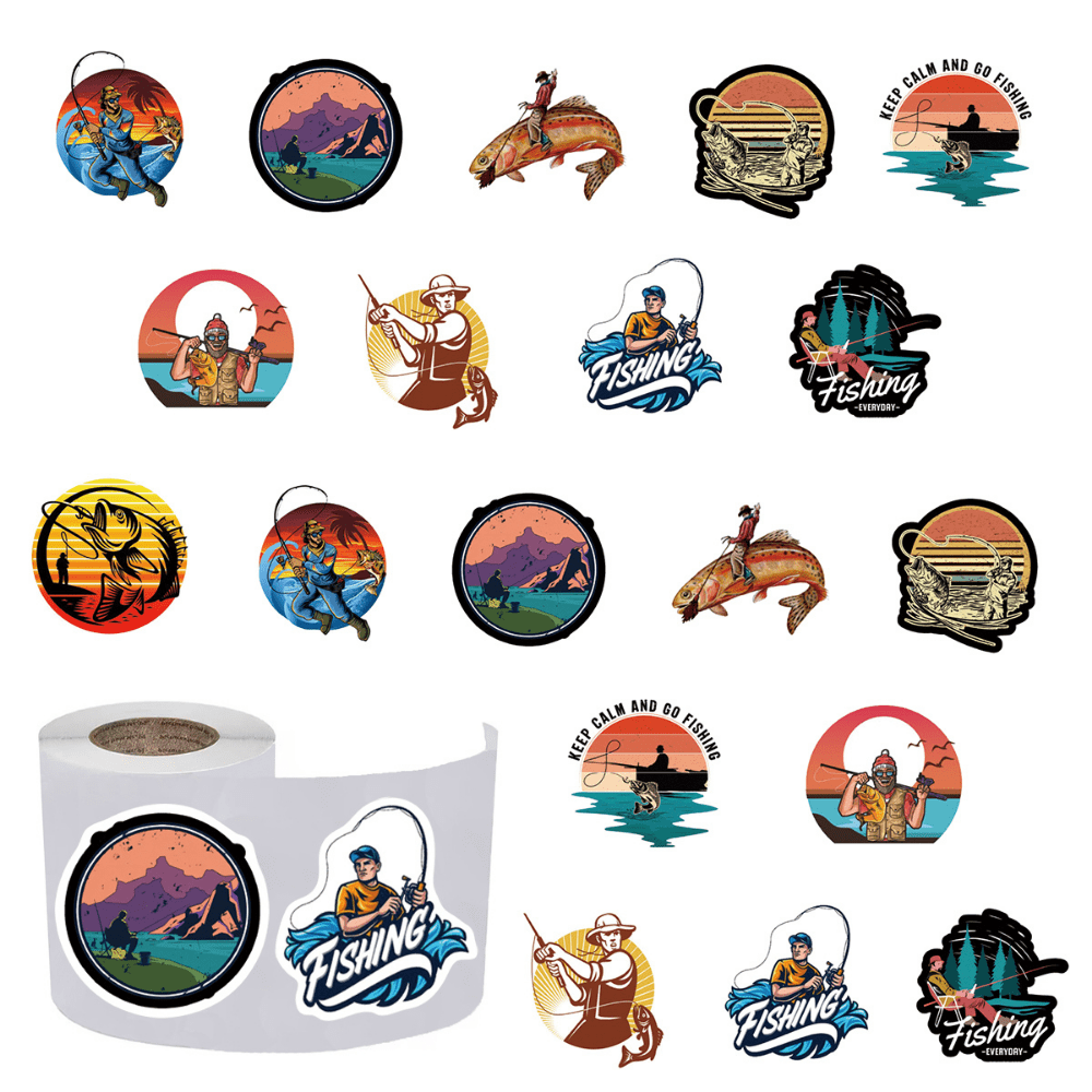 Boat Fishing Cute Funny Stickers ( Labels/ 10 Patterns) - Temu