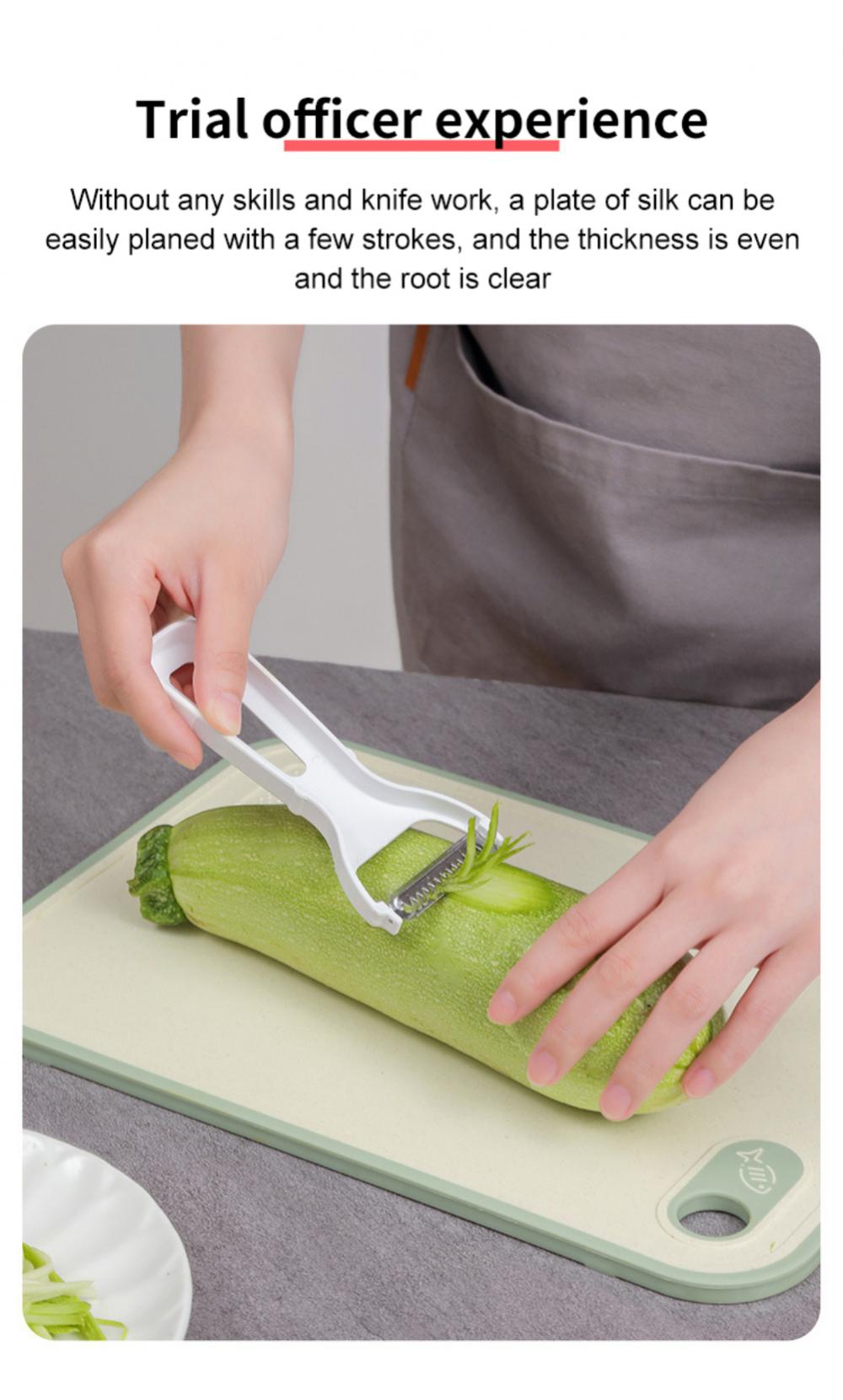 Multifunctional Fruit Peeler With Brush Kitchen Can Be Hung Vegetable  Cleaning Brush Fruit Planer Home Kitchen Tool