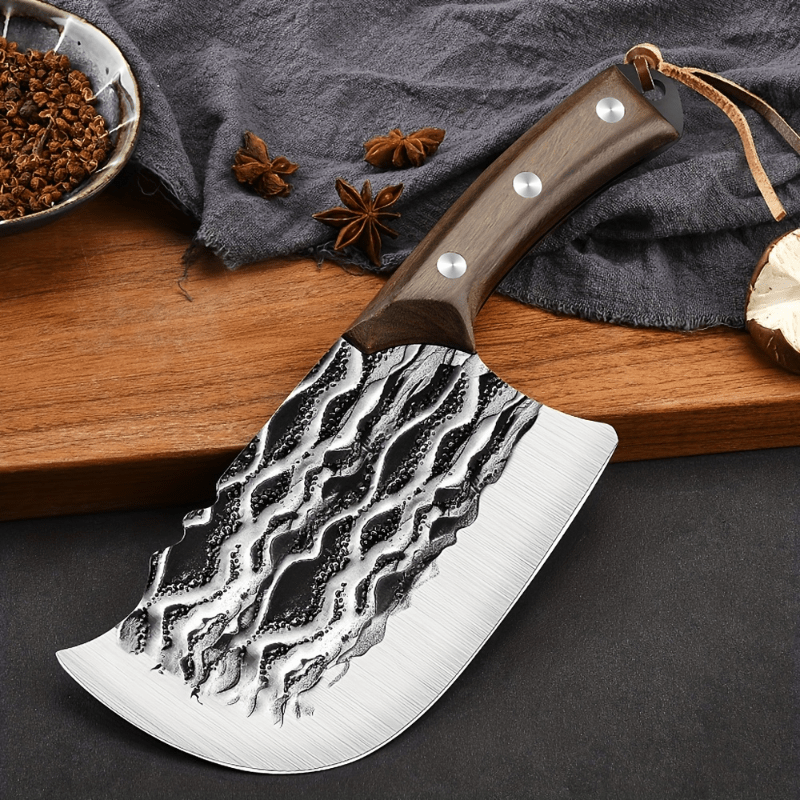 Meat Cleaver Knife Kitchen Cleaver Knif Forged Damascus - Temu
