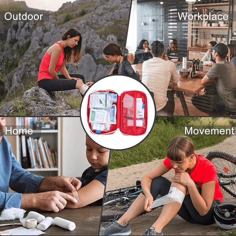 Compact 64 Piece First Aid Kit Home Business School Essential Emergency Supplies  Car Travel Hiking Includes Mini Survival Medical Kit, Shop Temu Start  Saving