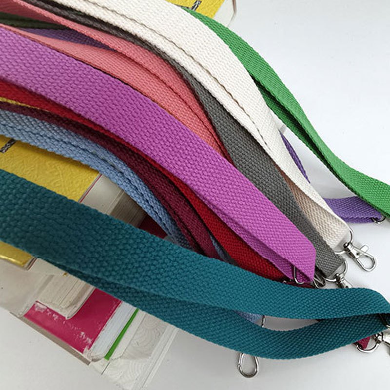 Canvas Candy Color Bag Strap Adjustable Shoulder Strap Rivet