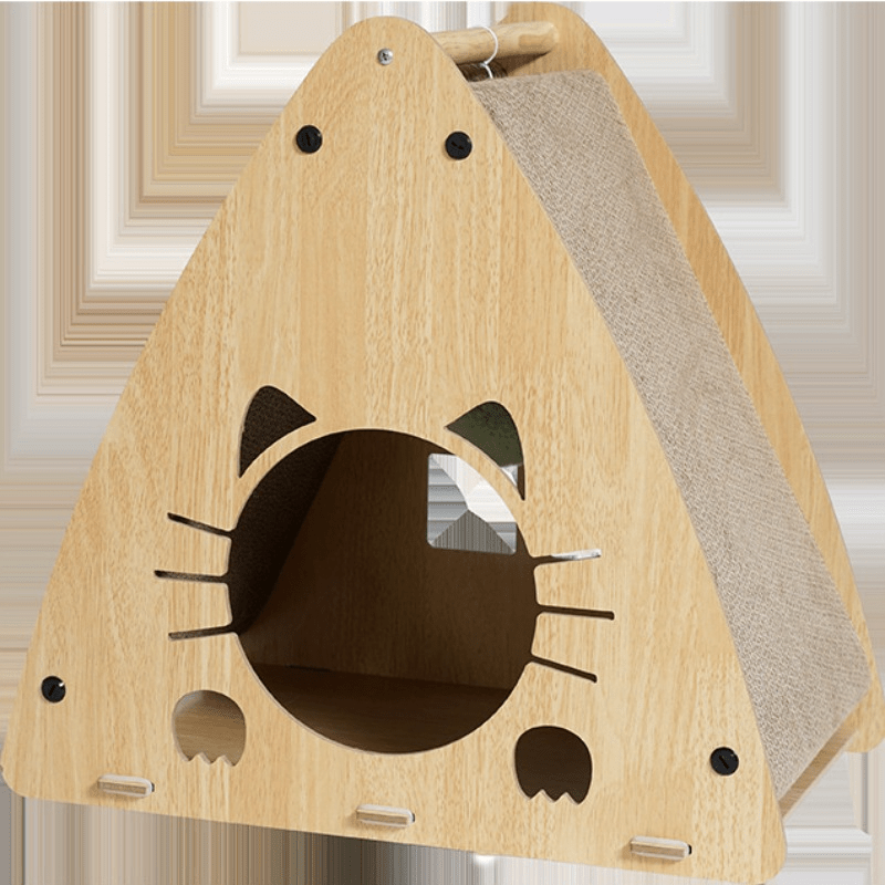 cat nest corrugated cat scratcher lounge cat bed cat house with cushion for grinding claws rest and sleeping details 5