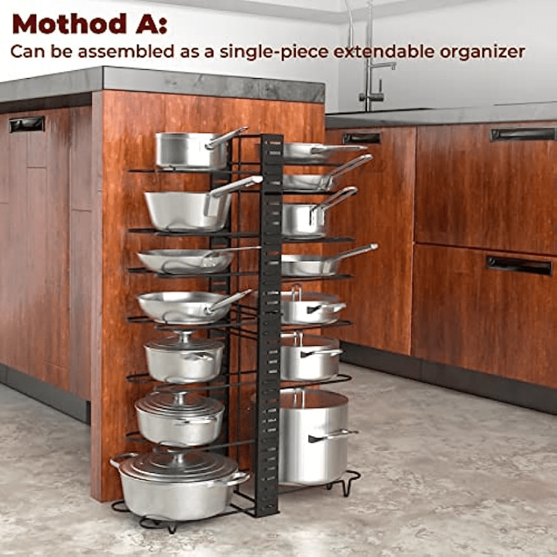 SimpleHouseware - Organizador para tapas de ollas de cocina, bronce