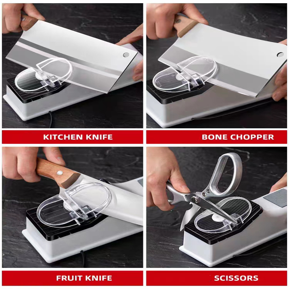 USB Electric Knife Sharpener Adjustable For Kitchen Knives Tool