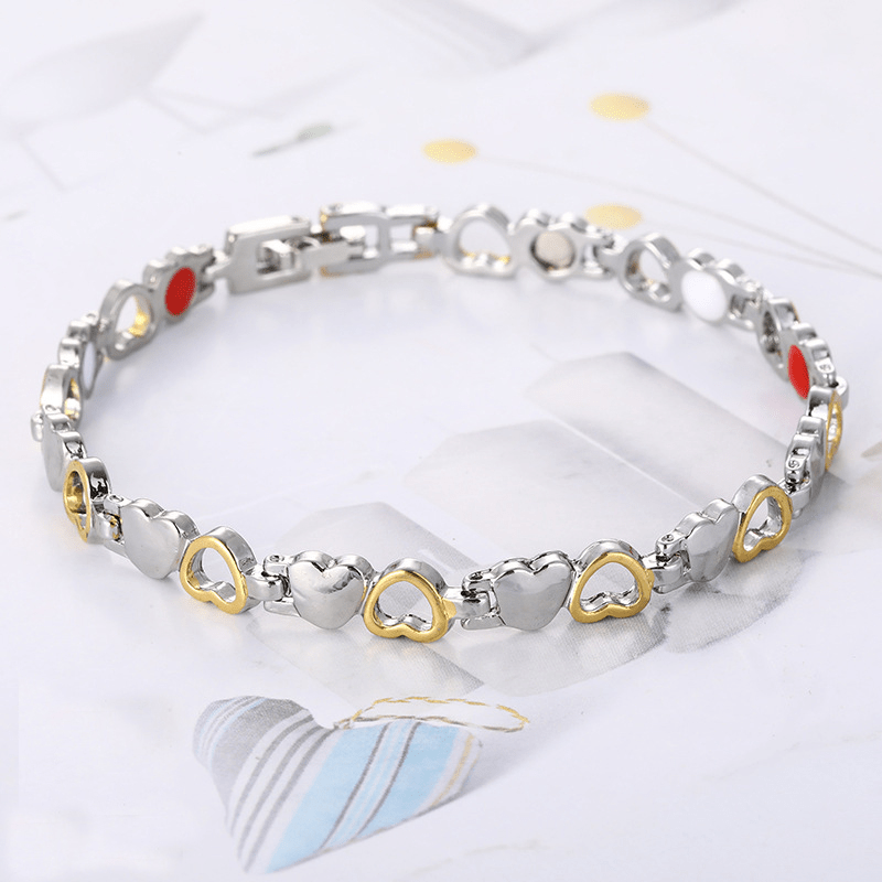 Magnetic Bracelet for Women Titanium Steel Magnetic Bracelet with Neodymium  Magnets & Sparkling Crystals, Christmas Jewelry Gifts 