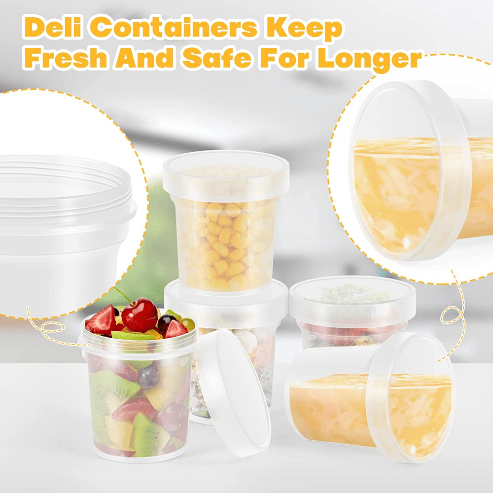 Plastic Freezer Containers for Food Storage, Twist Top Food Soup Storage  Containers with Lids, Stackable, Reusable, Leakproof