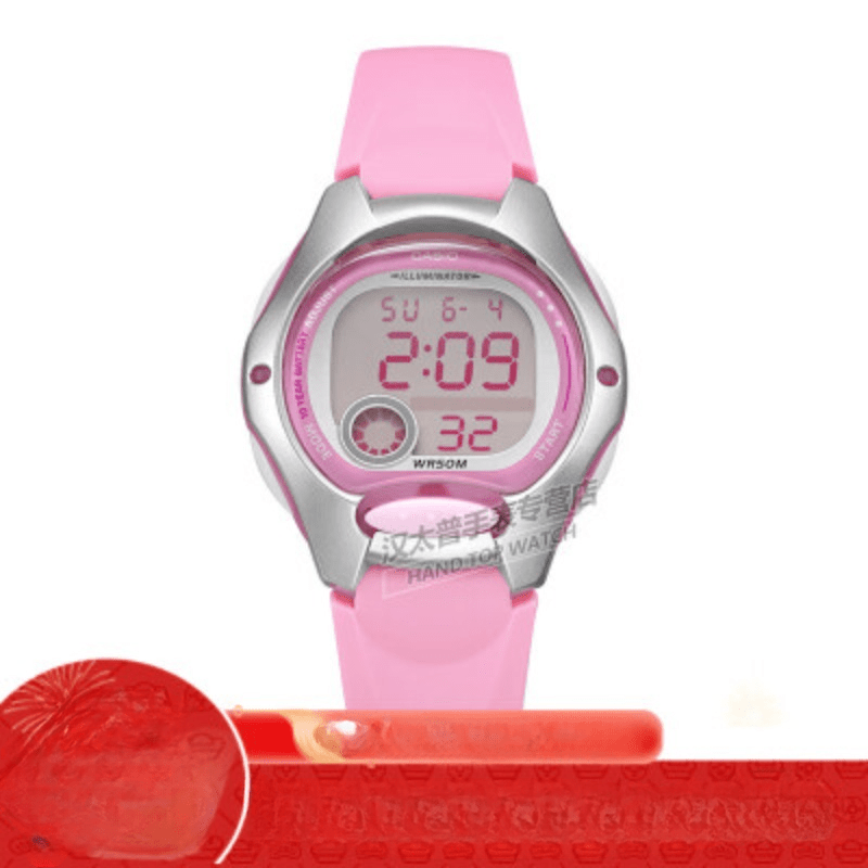 Reloj De Pulsera Casio Lw-200 Digital Para Niña Color Rosa Correa