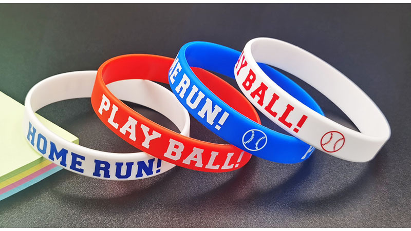 1pc Baseball Themed Pattern Wristbands, Silicone Sports Bracelets for School Competition,Temu