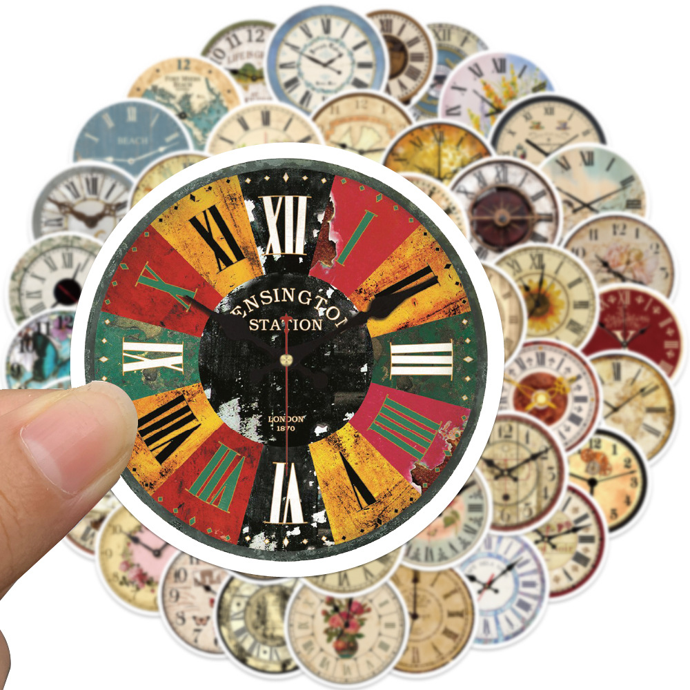 Vintage Timepiece Stickers Cool Room Diy Waterproof - Temu