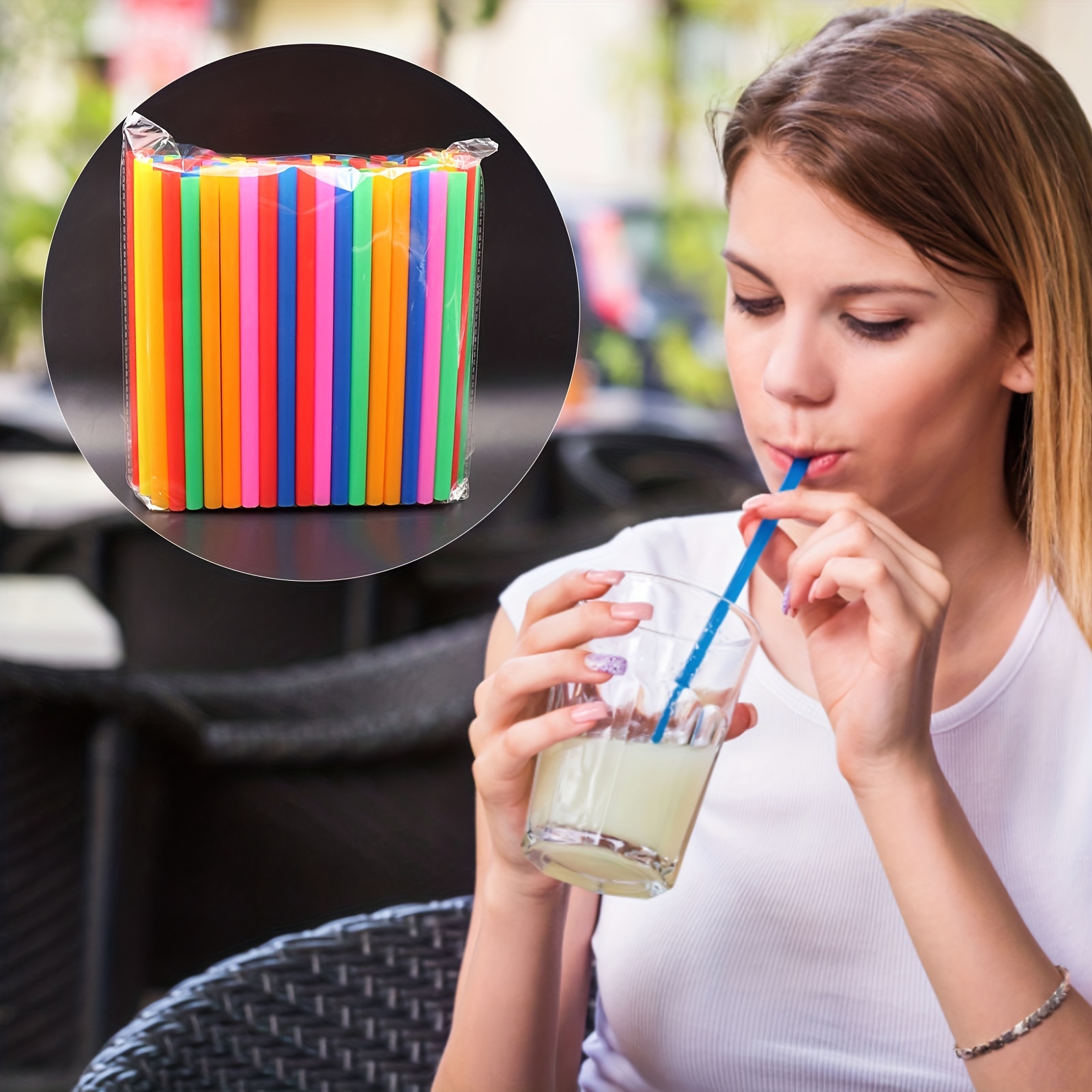 Drink Thick Straws, Disposable Black/clear, Plastic Pearl Milk Tea Straws,  Individually Packaged - Temu