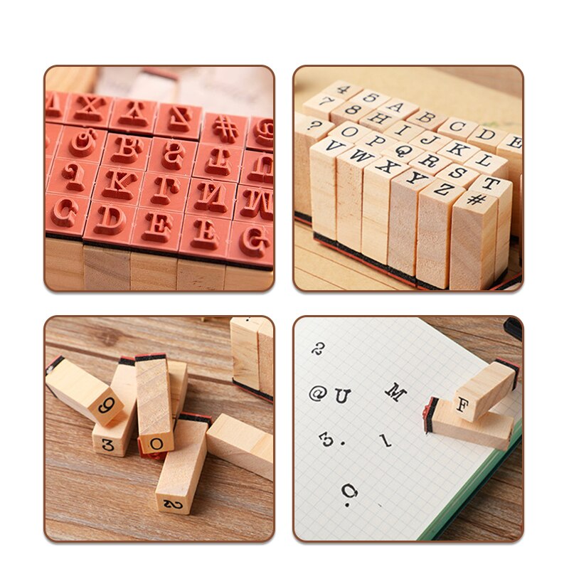 Wooden Alphanumeric Stamps Capital Letter Stamps For Diy - Temu