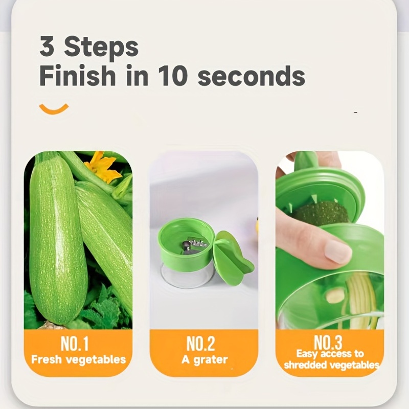 1pc, Vegetable Spiralizer, Manual Zucchini Noodle Maker, Handheld  Spiralizer Vegetable Slicer, Zoodles Spiralizer For Potato, Multifunctional  Vegetabl