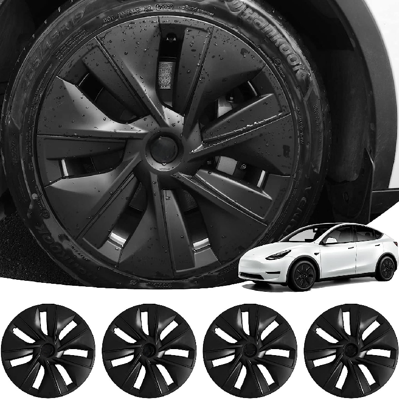 Suitable For Model Y Wheel Cover 19 Inches, For Model Y Accessories, Matte  Black Wheel Cover Compatible