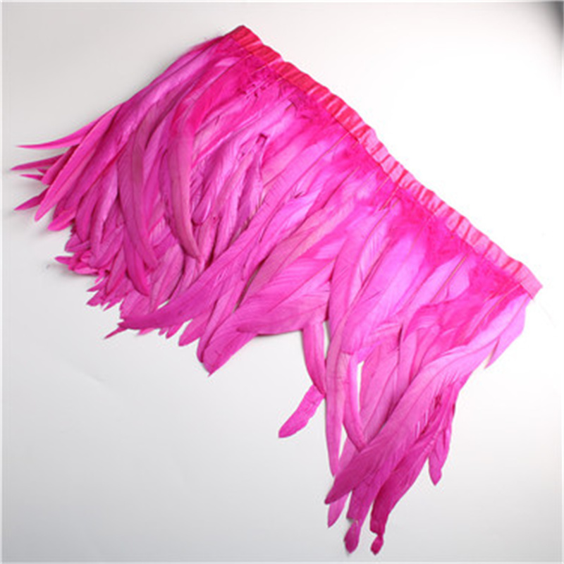 Ostrich Feather Trim in Hot Pink - Yard(s)