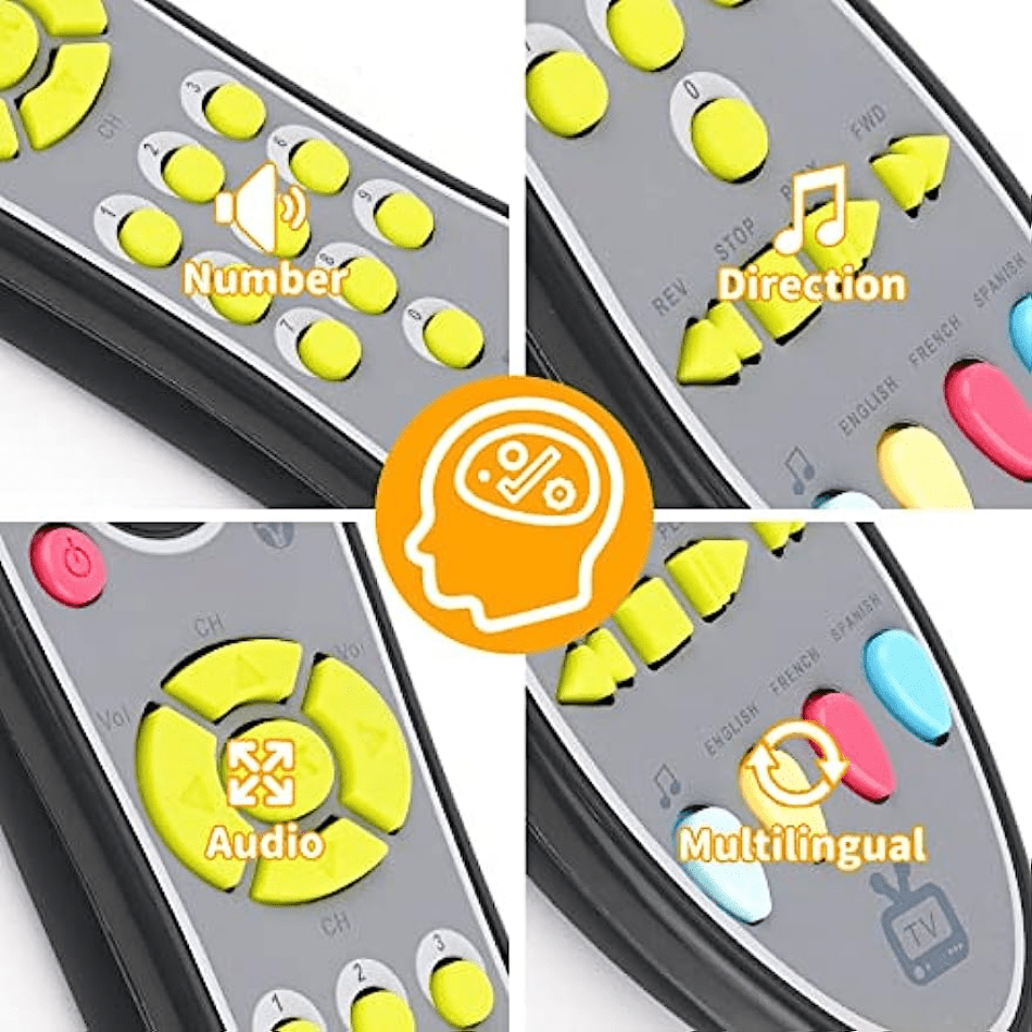 Tv Remote Control Toy/musical Play With Light And Sound/for - Temu