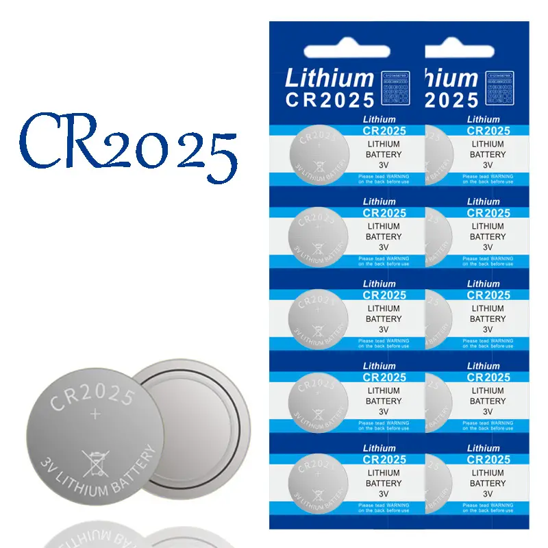 Pila de botón CR2025, 3V, 165mAh, litio - dióxido de manganesoterminal tipo  PCB