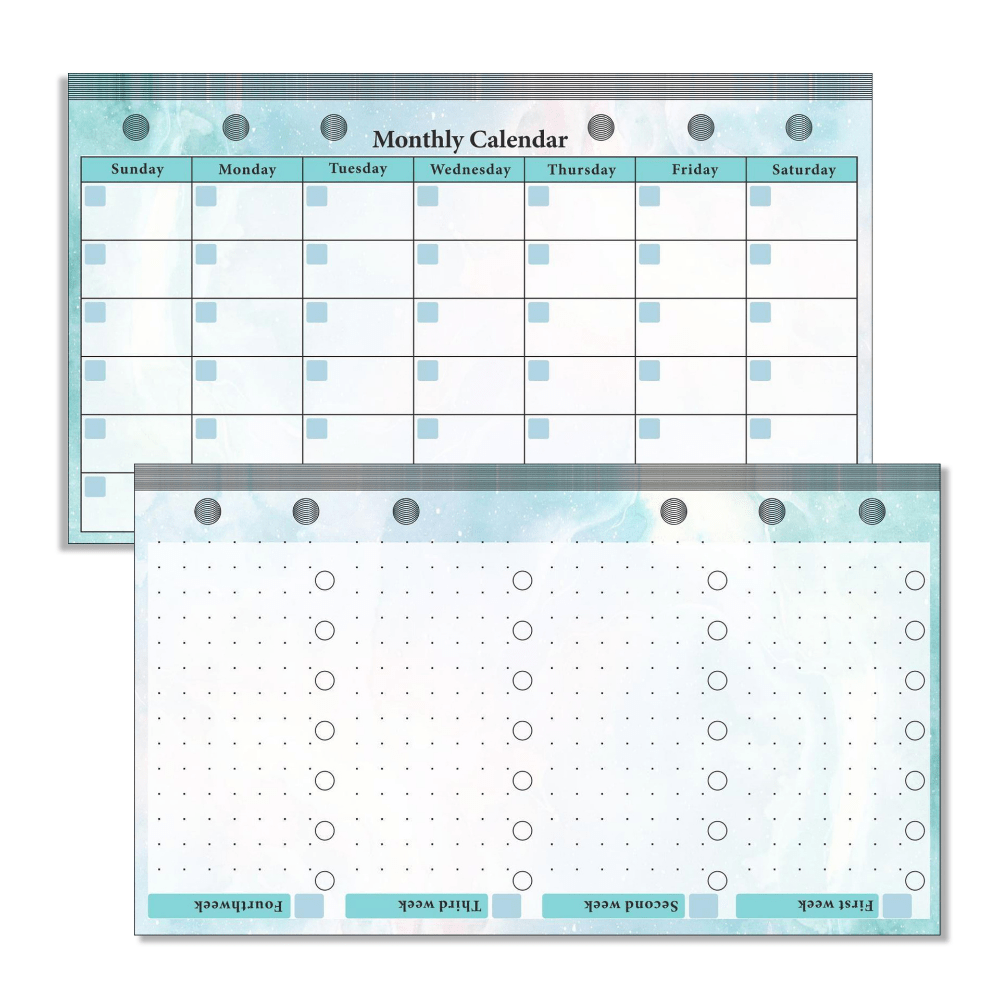  A6 Planner Refill Kit, Undated Weekly Pages with Monthly Tabs,  Budget Sheets, Zipper Cash Pocket, Personal Size 3.75x6.75 : Office  Products