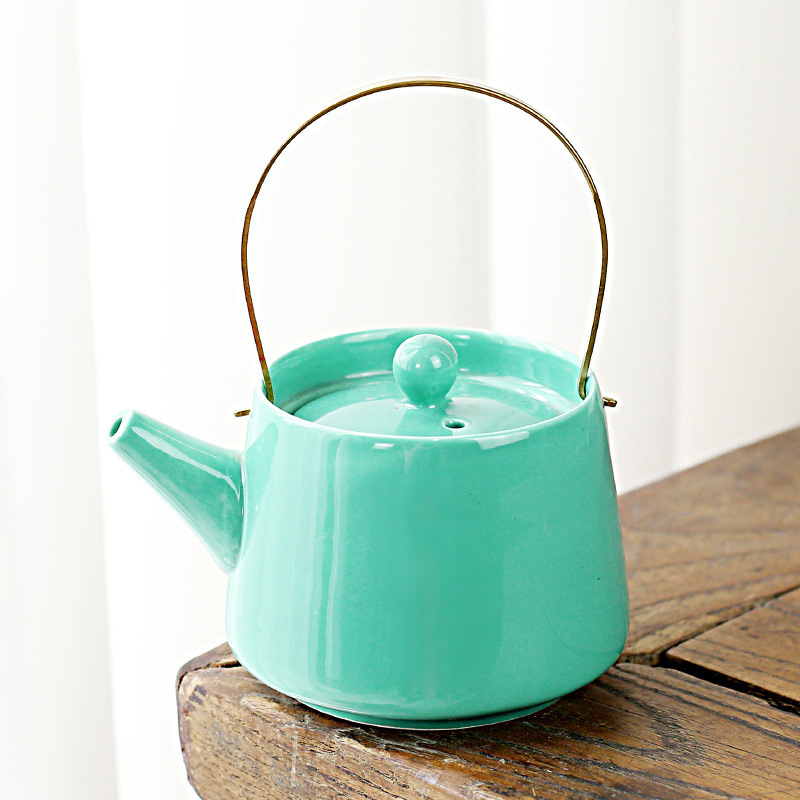 Cast Iron Teapot Mint Green