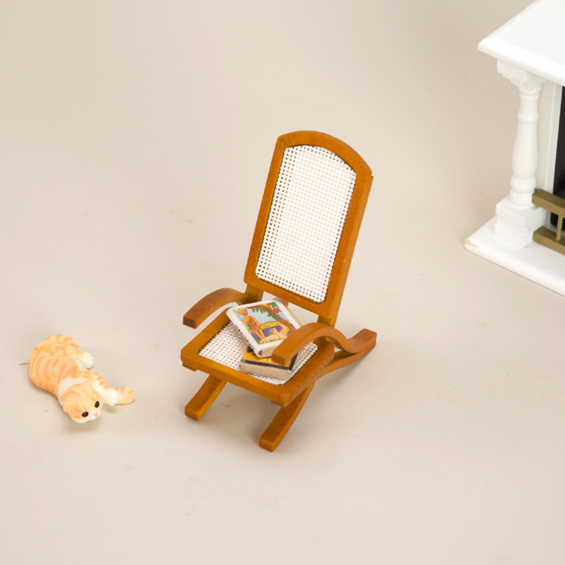 1:12 Muebles En Miniatura Casa Muñecas Modelo Silla Mecedora - Temu