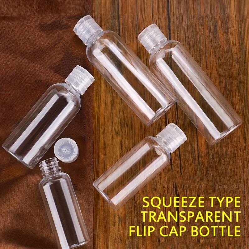 Plastic Flip Top Cap Transparent Water Bottle